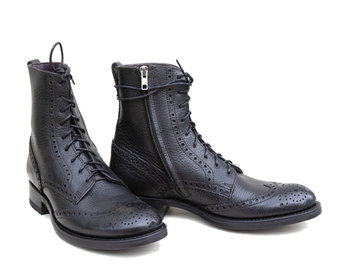 Black lace up brogue