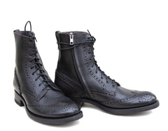 Black lace up brogue