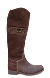 Chocolate suede riding boot