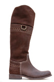 Chocolate suede riding boot