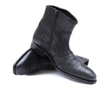 Black Brogue Ankle Boots