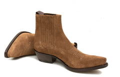 Tobacco Suede Ankle Boot