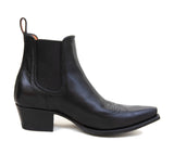 Black Leather Ankle Boots
