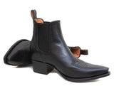 Black Leather Ankle Boots