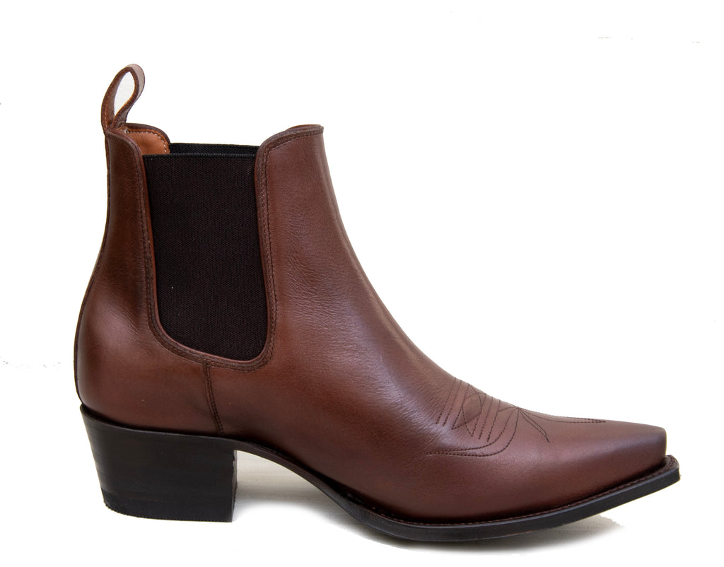 Brown Leather Ankle Boots
