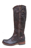 Tall Crackled Leather Boots