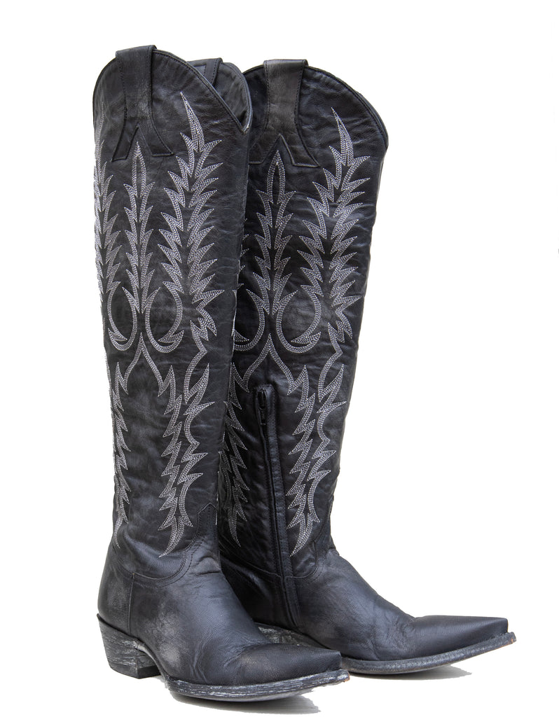 Tall Black Cowgirl Boots