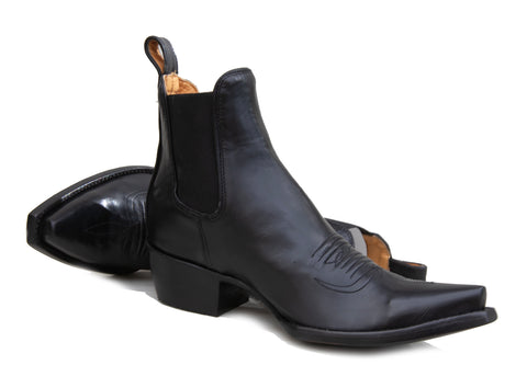 T4 Black ankle low heel