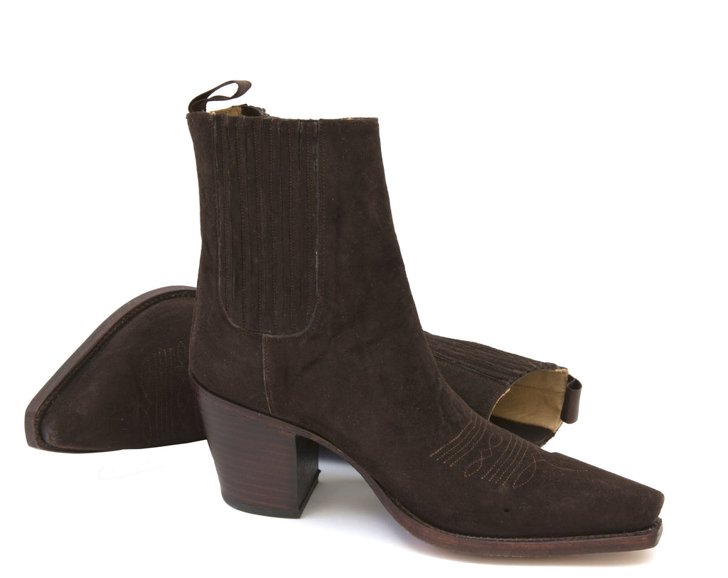 Virgi Chocolate Suede Ankle Boot