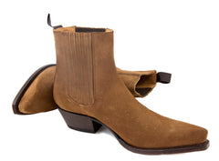 Tobacco Suede Ankle Boot